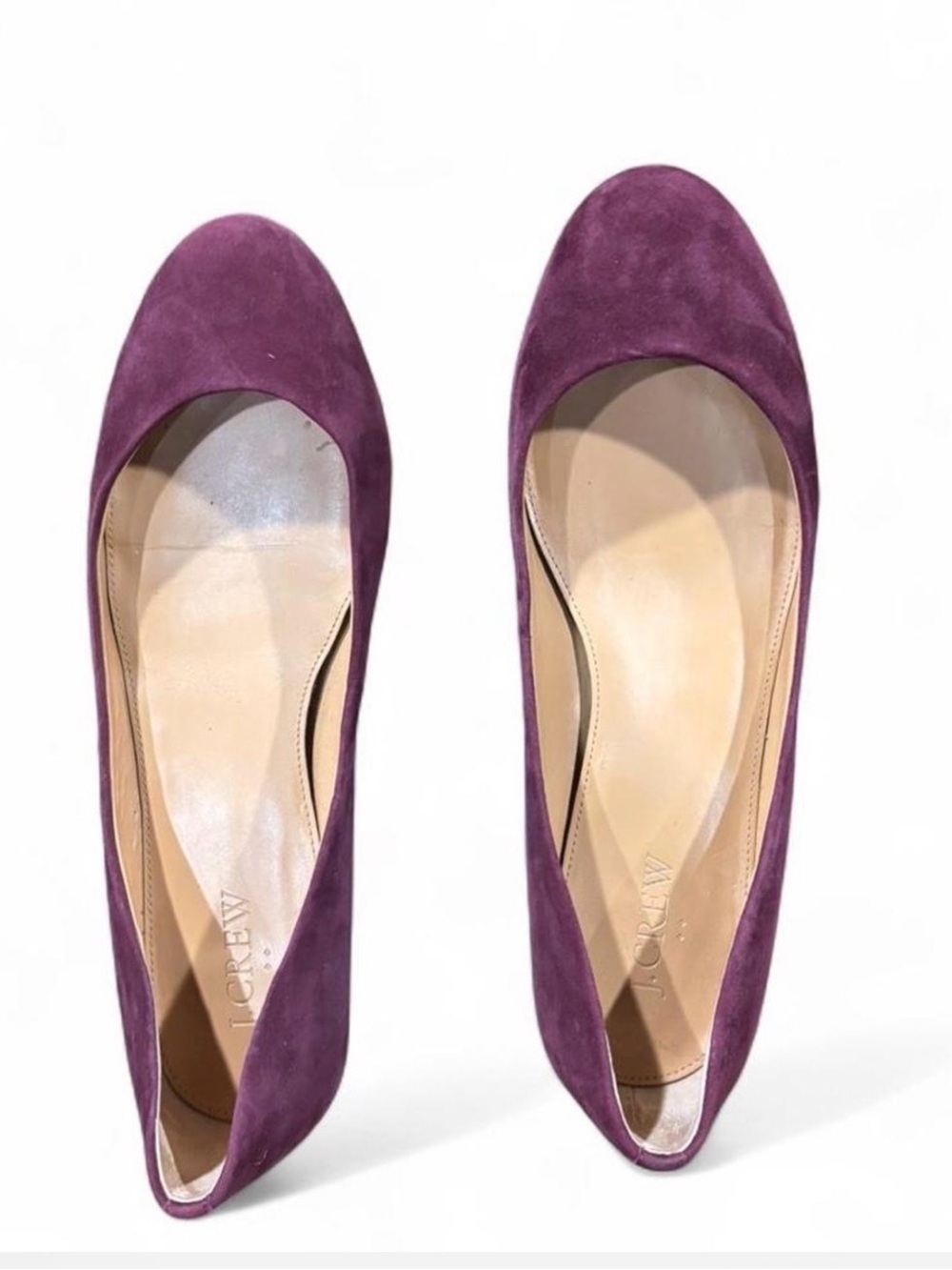 J Crew Women's Purple Suede Low Block Heel Pumps Size 8 - Picture 7 of 7